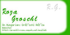 roza groschl business card
